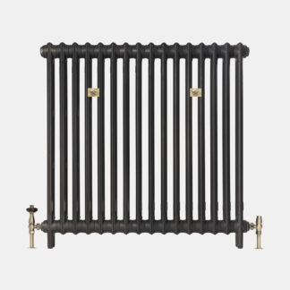 Mercury 3 column 960mm slimline Castrads radiator in matt black finish